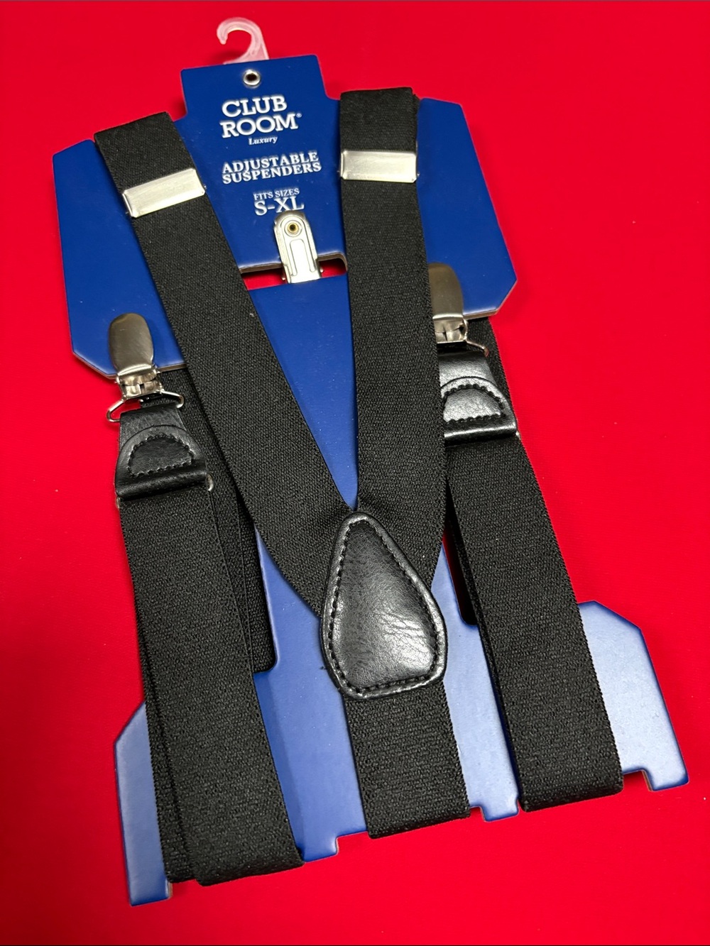 Club Room Luxury s-XL black suspenders. NWT!